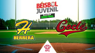 EN VIVO  Herrera vs Coclé  Juego 7 Béisbol Juvenil 2021 [upl. by Ragouzis603]