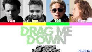 One Direction Drag Me Down Lyrics Color Coded Lyrics [upl. by Kwang418]