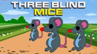 Three Blind Mice Popular English Nursery Rhyme for children with lyrics  3D Animation [upl. by Seuqramed]