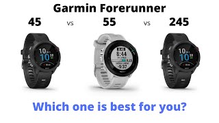 Garmin Forerunner 45 vs 55 vs 245 Music Features Performance amp Price Comparison [upl. by Ledairam]