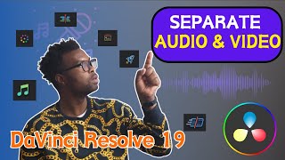 Separating video and Audio in Da Vinci Resolve  Link and Unlink [upl. by Gage862]