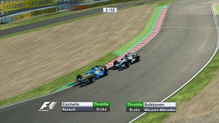 Raikkonen vs Fisichella Last Lap Overtake  Suzuka 2005  rFactor 2 Remake [upl. by Fennessy]