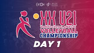 XX U21 Women’s Central American Volleyball Championship  Day 1 [upl. by Akirderf502]