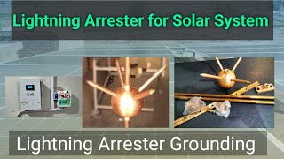 Lightning Arrester Installation for Solar System  How to Install Lightning Arrester  Solar Energy [upl. by Medrek716]