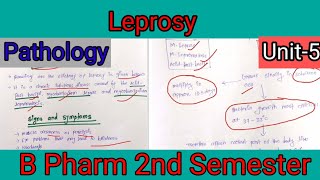 Leprosy Unit5 Of Pathology  Handwritten Notes  कुष्ठ रोग  pathophysiology pharmacy pharma📕💉😊 [upl. by Askari]