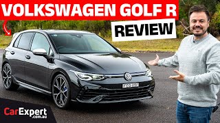 2024 Volkswagen Golf R inc 0100 amp braking review Still the best hot hatch [upl. by Irahs]