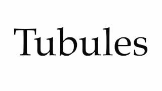 How to Pronounce Tubules [upl. by Nolek]