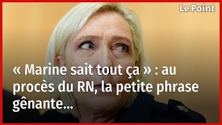 « Marine sait tout ça »  au procès du RN la petite phrase gênante… [upl. by Aihtnyc]