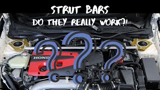 DO STRUT BARS REALLY WORK Js Racing strut bar install FK8 [upl. by Gruber]