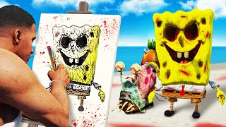 Do NOT Draw CURSED SPONGEBOB In GTA 5 Mods [upl. by Tiebout]