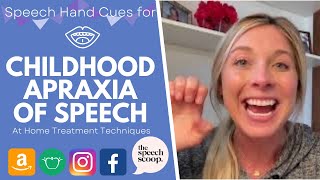 CHILDHOOD APRAXIA OF SPEECH HAND CUES and SPEECH THERAPY ACTIVITIES for At Home The Speech Scoop [upl. by Holleran846]