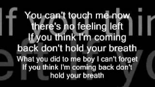 Nicole Scherzinger  Dont Hold Your Breath  Lyrics [upl. by Aekim652]