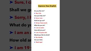 How to improve Your English  How to learn English Grammar shorts englishconversation viralvideo [upl. by Tnek]