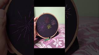 Firework embroidery  Hoop art shorts [upl. by Meekar]