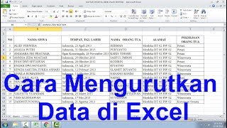 Cara Mengurutkan Data Sesuai Abjad di Excel [upl. by Tedra239]