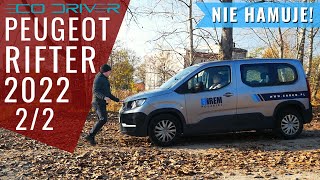 Peugeot Rifter 2022  TEST PL 22  Hamowanie awaryjne jazda [upl. by Yrrot]