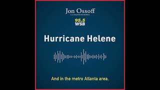 Sen Ossoff Urges Georgians to Prepare Now for Hurricane Helene on WSB Radio [upl. by Siegfried]