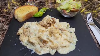 Seafood stuffed shells in a creamy cheese sauce tntspices pasta [upl. by Sioux]