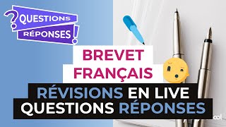 Brevet 2017  Révisions en Live de Français  Questions Réponses  digiSchool [upl. by Nivled]