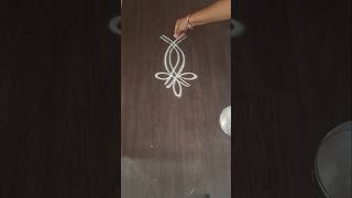 🌸Easy SideBorder rangoli borderangoli designsartshortssideborderdailymuggu seorangolidesigns [upl. by Aloise]