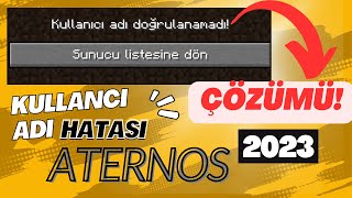 Kullanıcı Adı Doğrulanamadı Aternos Sunucu Hatası Minecraft [upl. by Oiziruam228]