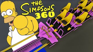 360 THE SIMPSONS HOUSE Roller Coaster VR 🟨 POV immersive Virtual Reality 4K 3D ride [upl. by Dorothy530]