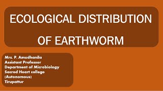 ECOLOGICAL DISTRIBUTIONECOLOGICAL DISTRIBUTION OF EARTHWORMEPIGEICANECICENDOGEIC EARTHWORM [upl. by Milton]