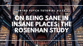 On Being Sane in Insane Places  The Rosenhan Study Intro Psych Tutorial 223 [upl. by Terrance]