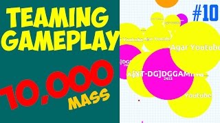 AGARIO TEAMPLAY  10000 MASS  TEAMING IN AGARIO 10 [upl. by Junko457]