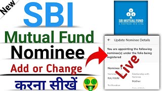 sbi mutual fund me nominee kaise add kare  how to add nominee details in sbi mutual fund online [upl. by Odravde]