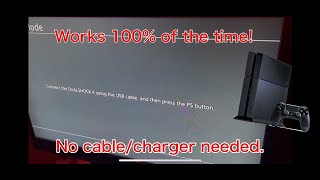 Connect the DUALSHOCK 4 using USB cable and then press the ps button no charger fast amp easy fix [upl. by Lerej]