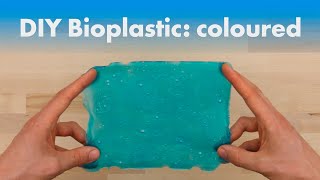 Homemade Bioplastic  colored cassava starch recipe [upl. by Kotz]