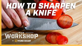 How to Sharpen a Knife with a Stone  Knife Sharpening Tutorial [upl. by Manaker]