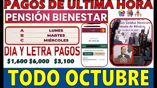 🎁SORPRESA TODO OCTUBRE💣BUENA Noticia YA DEPOSITARON PENSION BIENESTAR ¡RECIBE tu DINERO [upl. by Nonnahsed118]