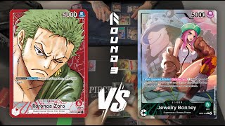 OP08 Zoro vs Bonney SSG Locals Round 3 One Piece TCG POV [upl. by Lovato346]