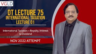 DT Lecture 75 International Taxation Lecture 01 [upl. by Holloway898]