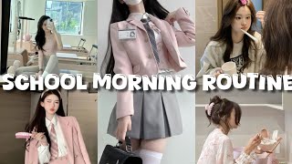 school morning routine🎀 easy morning routine for students✨🌷 [upl. by Linden]