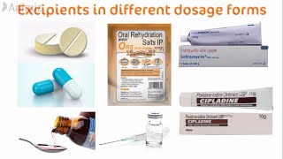 Excipients in different dosage forms [upl. by Lessig]