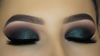 Intense Green Smokey Eyes Makeup Tutorial [upl. by Enomahs]