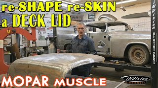 ReSkinning a Modified Trunk Lid  FINAL Part  1956 Chrysler Windsor Muscle Car [upl. by Seuqram917]