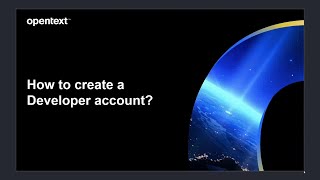 OpenText IM services How to Create a Developer Account [upl. by Yaras]