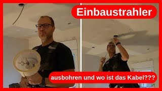 LED Einbaustrahler Spots mit Bosch Berg Bohrkrone Kreisschneider bohren  Trockenbau Dachausbau DIY [upl. by Kinom]