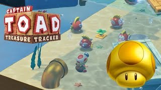 Captain Toad Treasure Tracker  Briny Bowl Swimming Hole  Golden Mushroom [upl. by Ekal411]