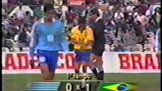 Uruguai 1x1 Brasil Eliminatórias 1993 Globo [upl. by Aciemaj]