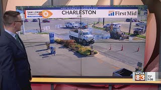 Water main leak shuts down Charleston road [upl. by Ferren]