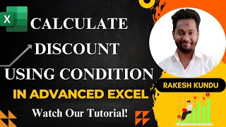 Formula to find out discount with condition in MS Excel  Calculate Discount Based on IF Conditions [upl. by Alyakim]