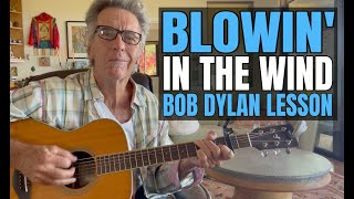 Blowin In The Wind Guitar Lesson [upl. by Stanwinn]