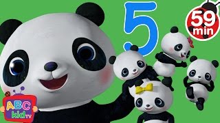 Five Little Pandas Jumping on the Bed  More Nursery Rhymes amp Kids Songs  CoComelon [upl. by Garibald]