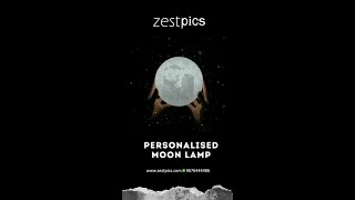 Moon Light  Moon Lamp  Moon Light Lamp  3D Moon Lamp  Personalised Moon Lamp  Zestpics [upl. by Durgy]