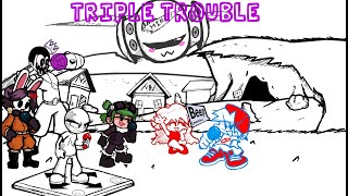 Triple Virgins Friday Night Funkin Playable Cover Triple Trouble But Its A 4Chan Cover [upl. by Epilef]